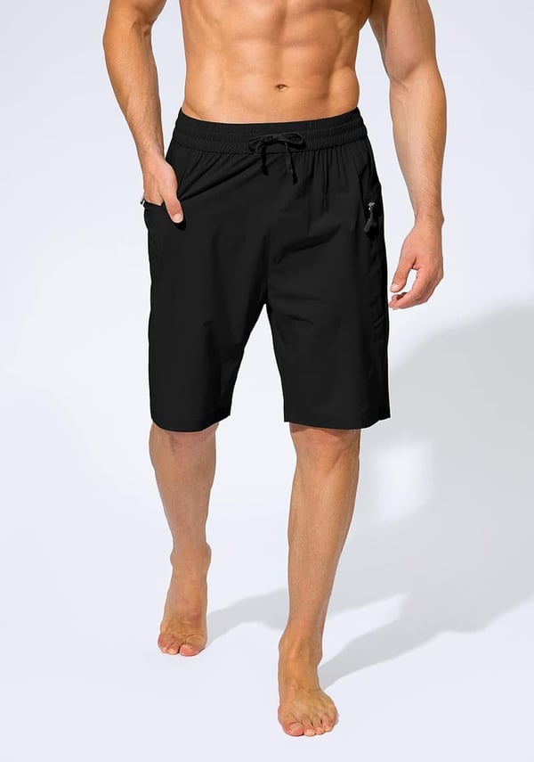 Men's Quick Dry Swim Trunks with Zipper Pockets