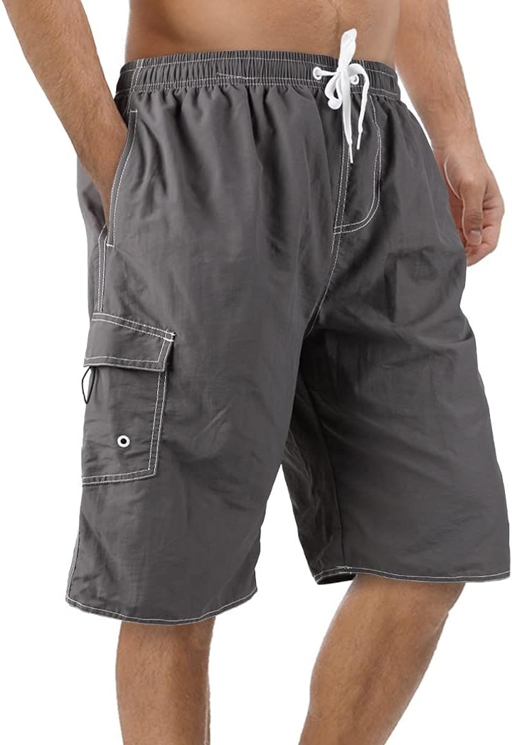 Men's Quick-Dry Swim Trunks with Mesh Lining