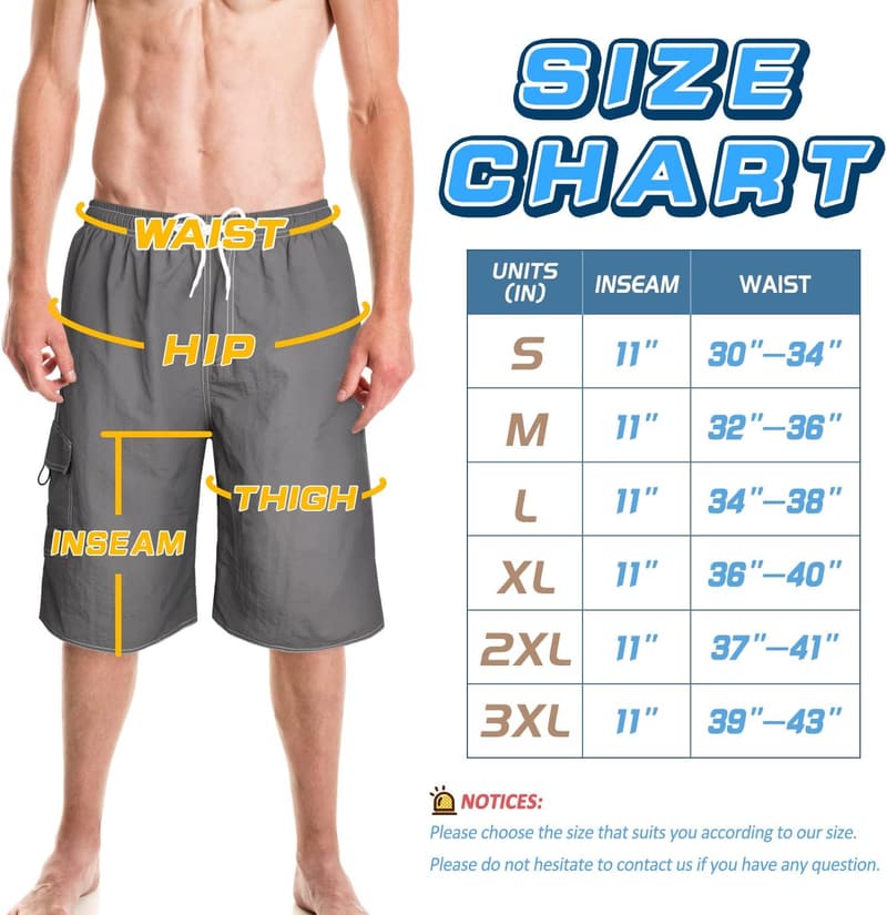 Men's Quick-Dry Swim Trunks with Mesh Lining