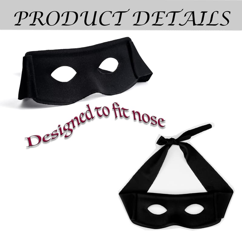 Halloween Masquerade Eye Masks - 4 Pcs Cosplay Accessories