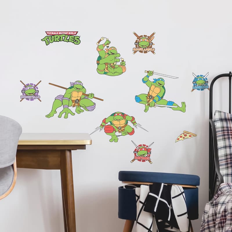 Teenage Mutant Ninja Turtles Wall Decals - Set of 10 Stickers