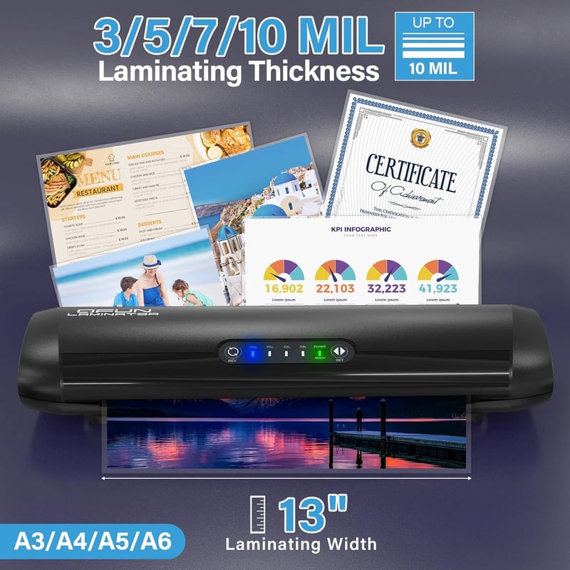 Commercial 4-Roller Laminator Machine for Office & School, 11x17