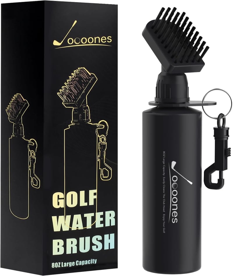 Golf Accessories: Golf Club Brush with 8oz Bottle and Clip
