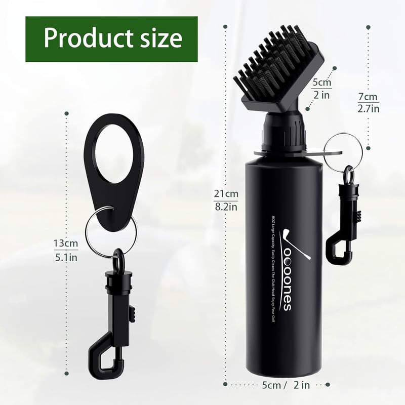 Golf Accessories: Golf Club Brush with 8oz Bottle and Clip