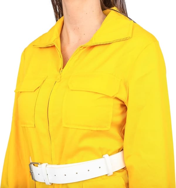 Halloween Ninja-Inspired Yellow Ladies Jumpsuit Costume