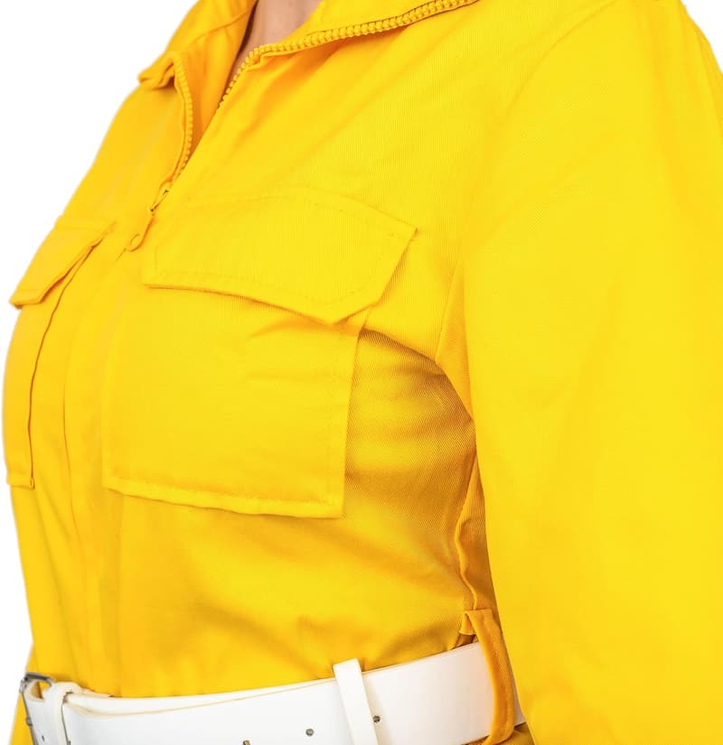 Halloween Ninja-Inspired Yellow Ladies Jumpsuit Costume