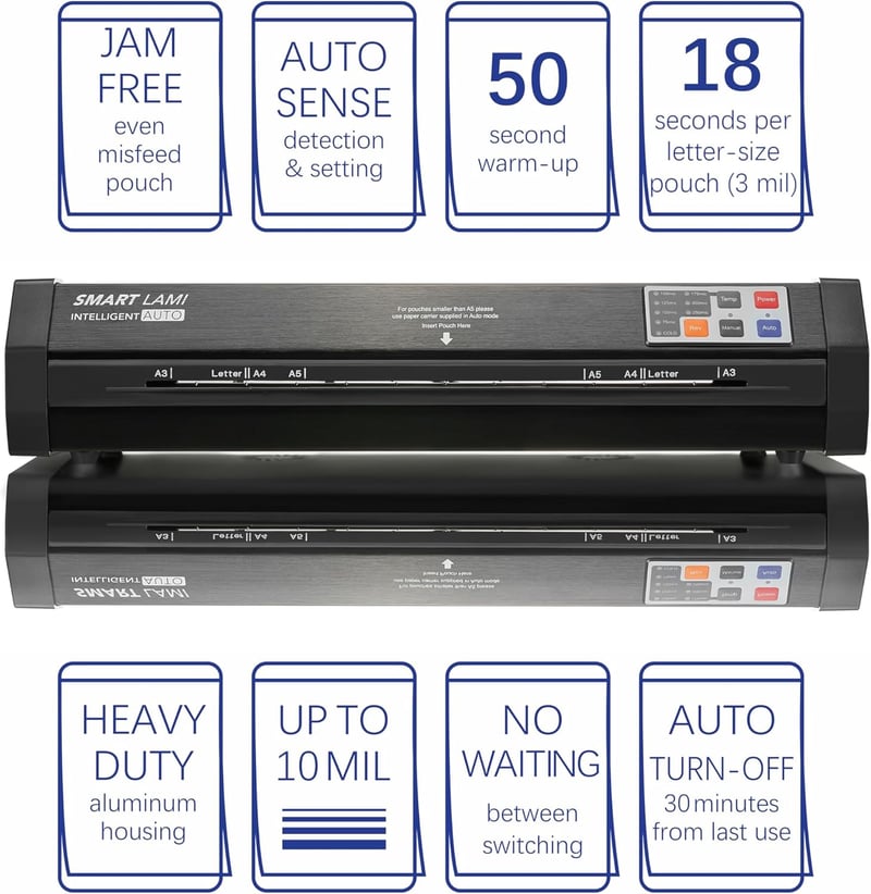 Heavy-Duty Thermal Laminator, 13-inch, 50-Second Warm-up