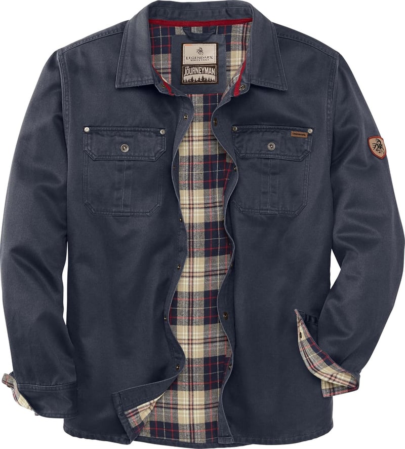 Men's Water-Resistant Flannel-Lined Shacket for Fall