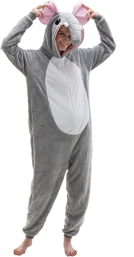 Unisex Flannel Animal Onesie Pajamas for Halloween