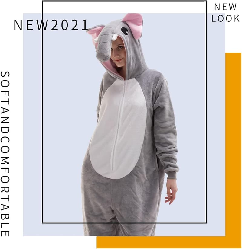 Unisex Flannel Animal Onesie Pajamas for Halloween