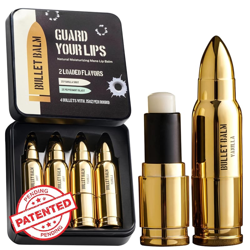 Men's Bullet Lip Balm (Vanilla & Peppermint) - All-Natural Moisturizer