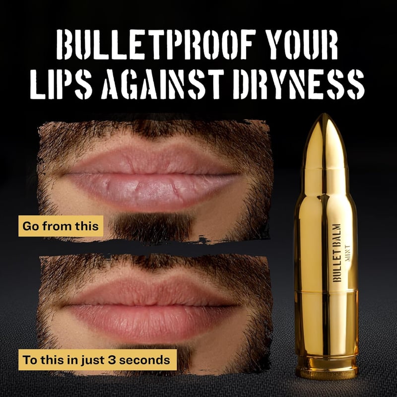 Men's Bullet Lip Balm (Vanilla & Peppermint) - All-Natural Moisturizer