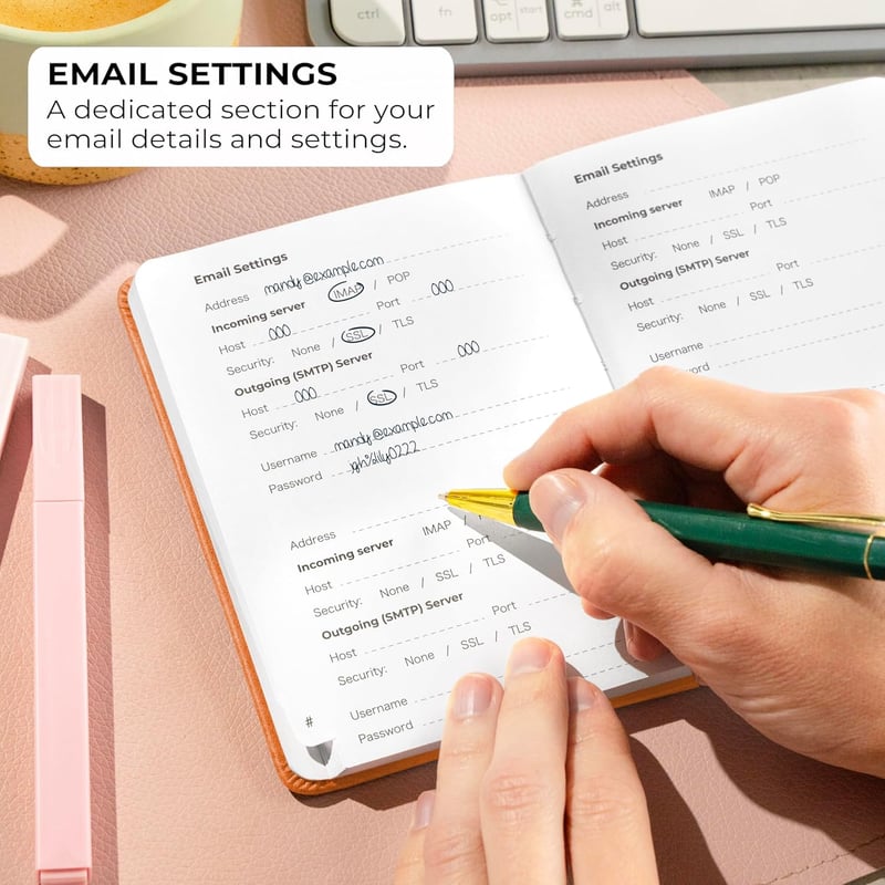 Password Organizer Logbook with Alphabetical Tabs (Orange)