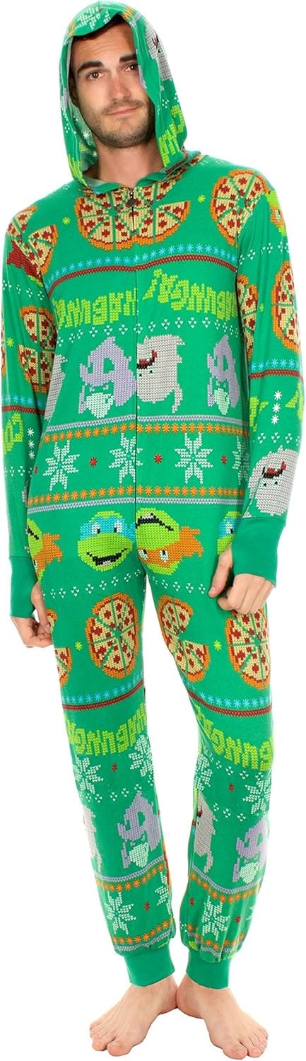 Teenage Mutant Ninja Turtles Pizza Adult Onesie Jumpsuit