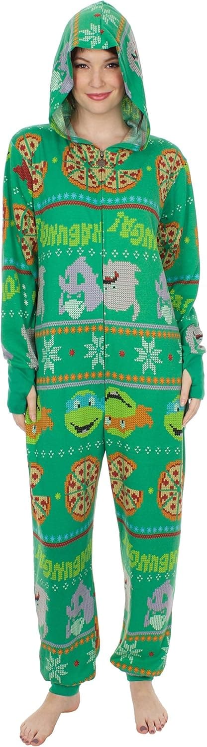 Teenage Mutant Ninja Turtles Pizza Adult Onesie Jumpsuit