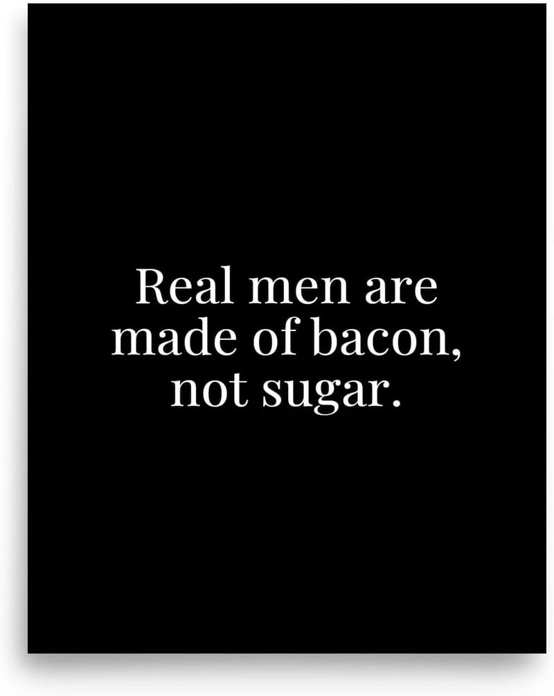 Funny Bacon Poster - Wall Art Decor for Meat Lovers