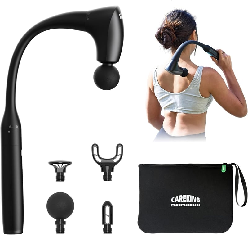 Deep Tissue Massage Gun with Extension Handle for Pain Relief