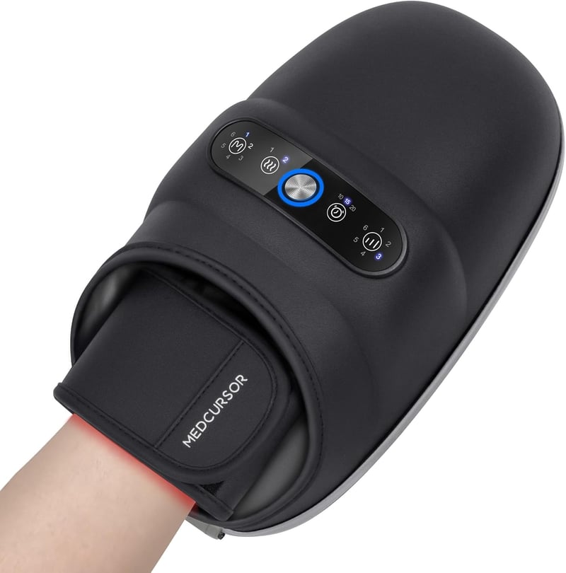 Cordless Hand Massager with Heat & Acupressure Beads