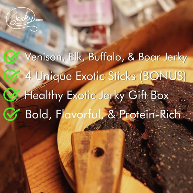 Exotic Jerky Gift Set for Men - 8 Assorted Flavors
