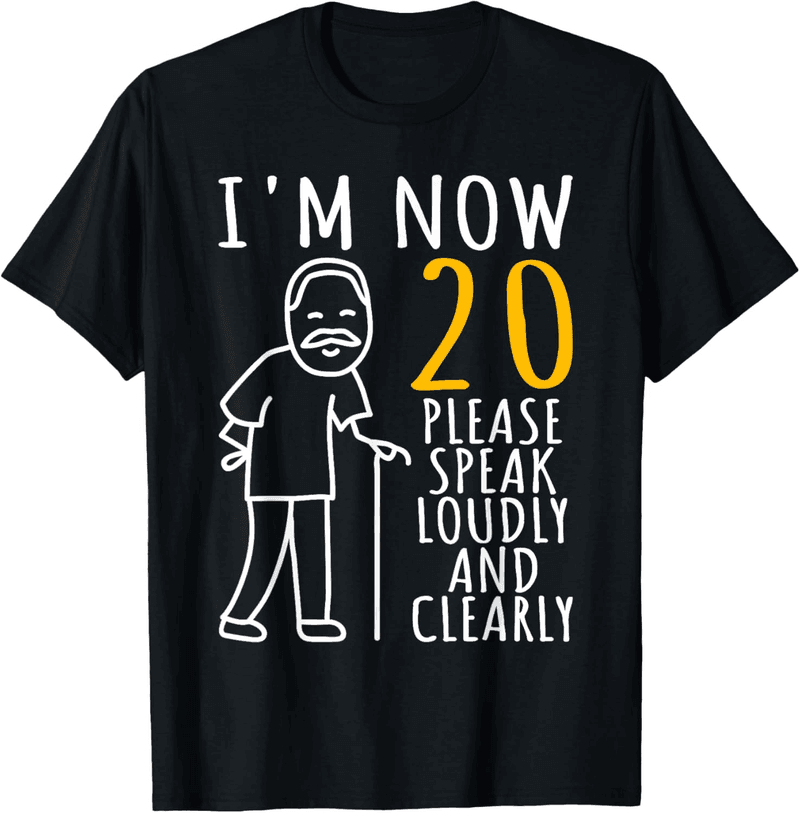 20th Birthday T-Shirt for Him | I'm Now 20 Years Old