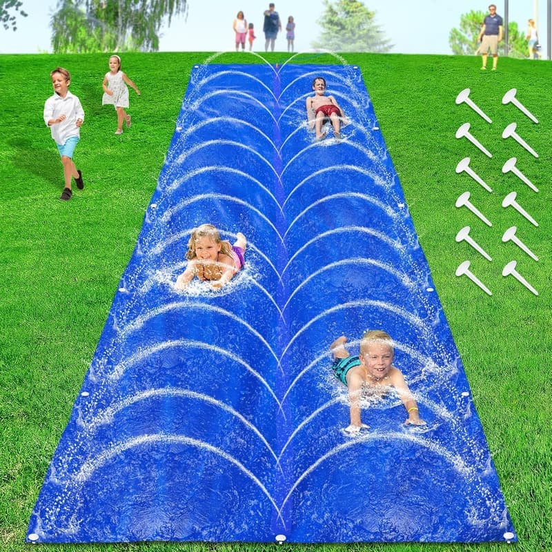 Summer Water Slide with Built-in Sprinkler, 20ft x 6ft