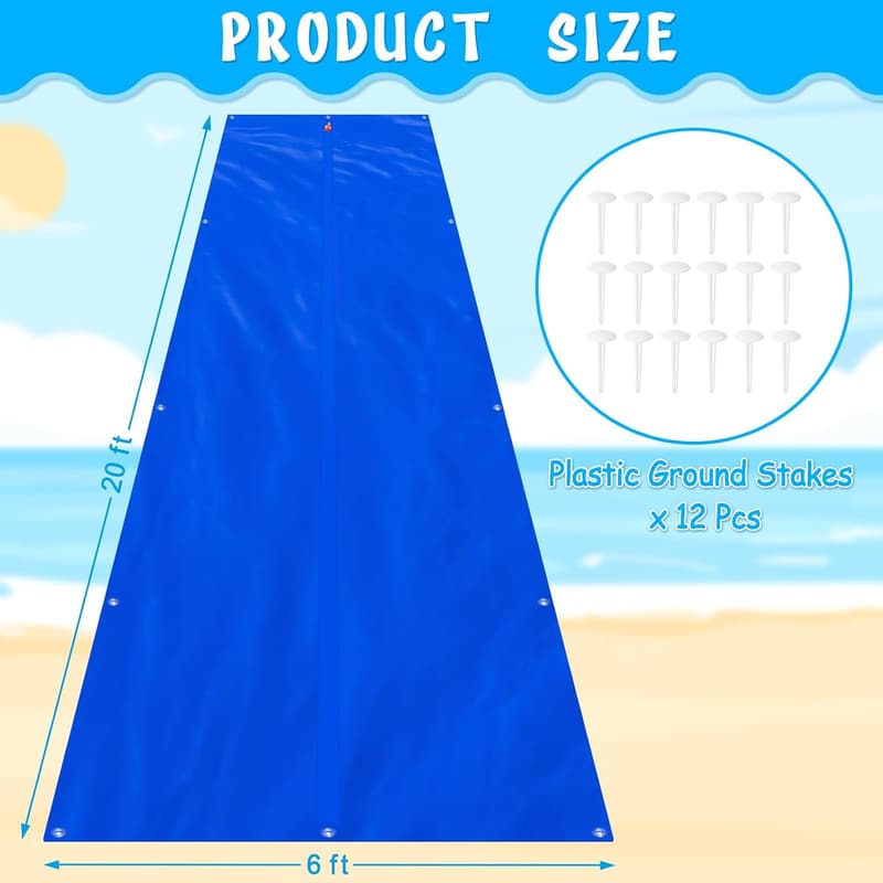 Summer Water Slide with Built-in Sprinkler, 20ft x 6ft