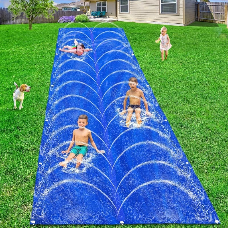 Summer Water Slide with Built-in Sprinkler, 20ft x 6ft