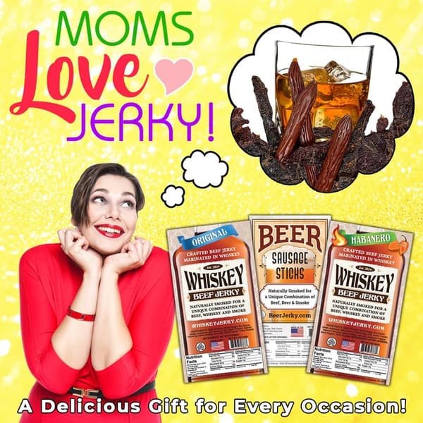 Whiskey Jerky Variety 3-Pack Gift Set for Men