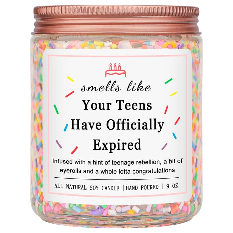 20th Birthday Candles - Vanilla Scented with Sprinkles