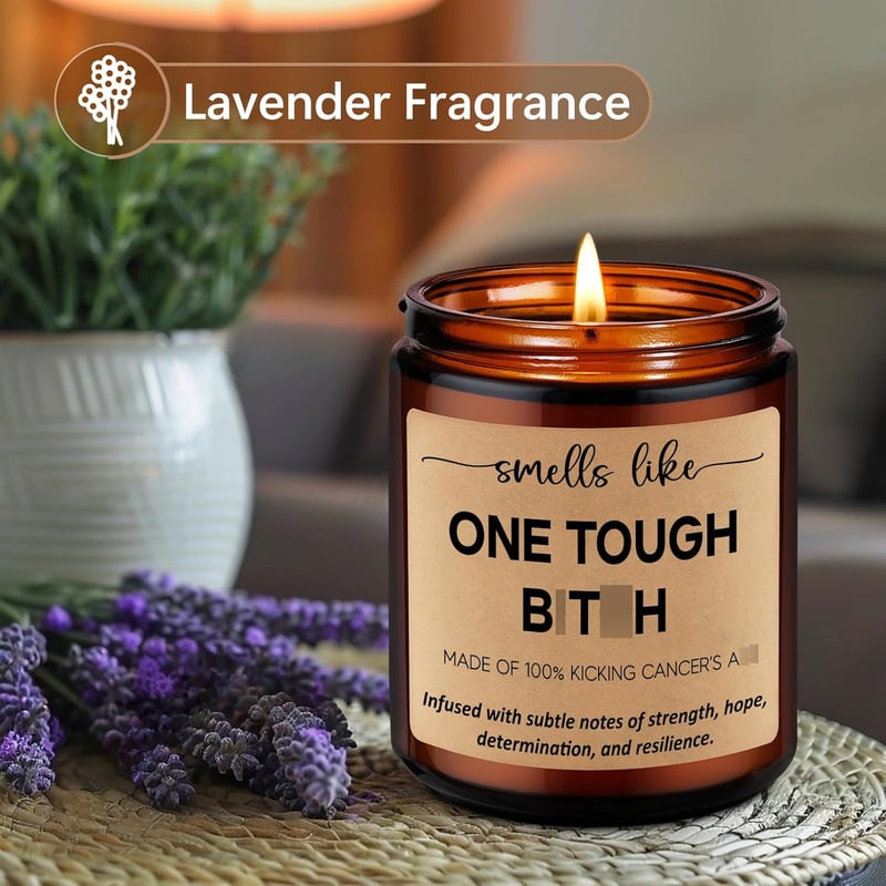 Breast Cancer Survivor Scented Candle - Chemo Comfort Gift for Women