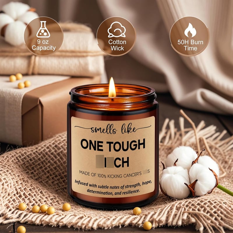 Breast Cancer Survivor Scented Candle - Chemo Comfort Gift for Women