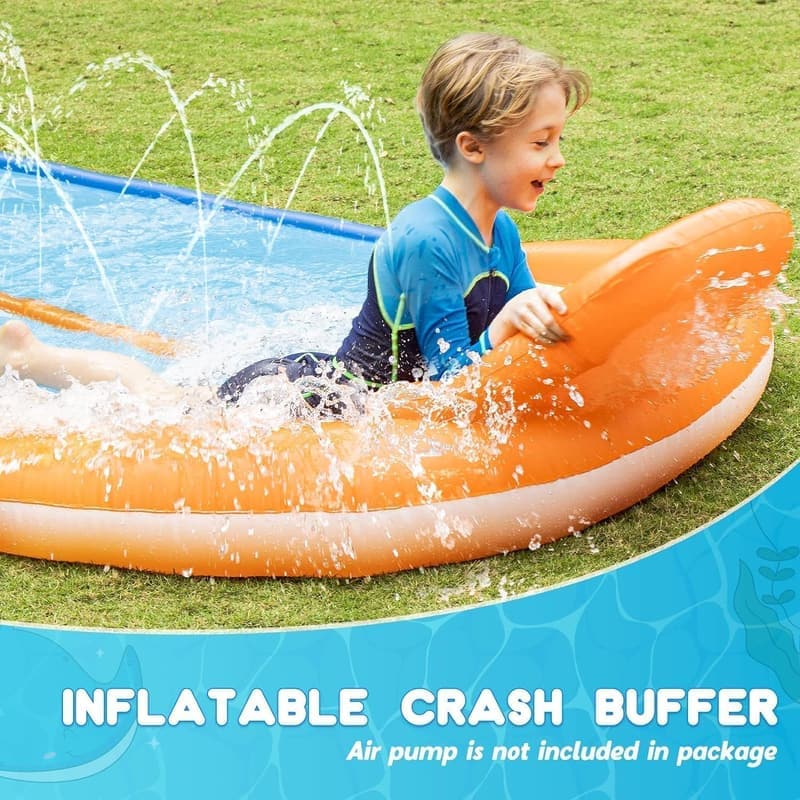Summer Water Slide for Kids & Adults - 15ft with 2 Bodyboards