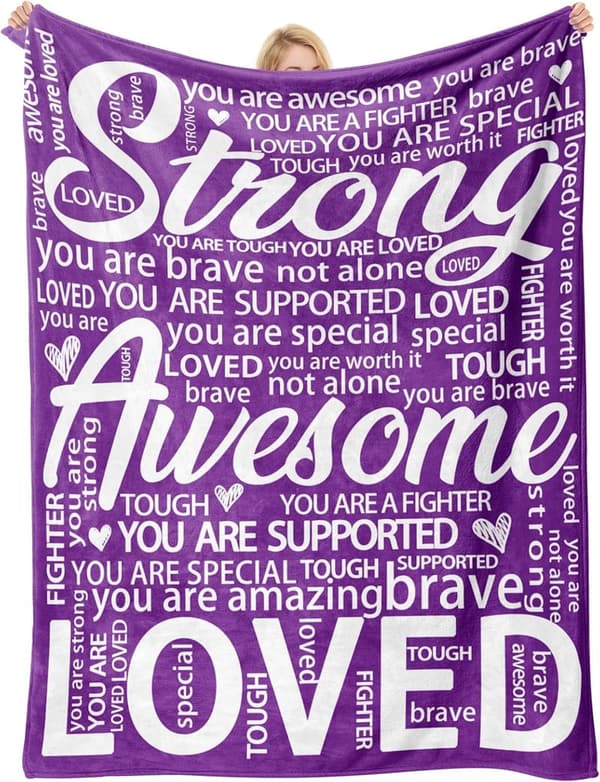 Healing Blanket for Cancer Patients - Soft Comfort Gift for Women