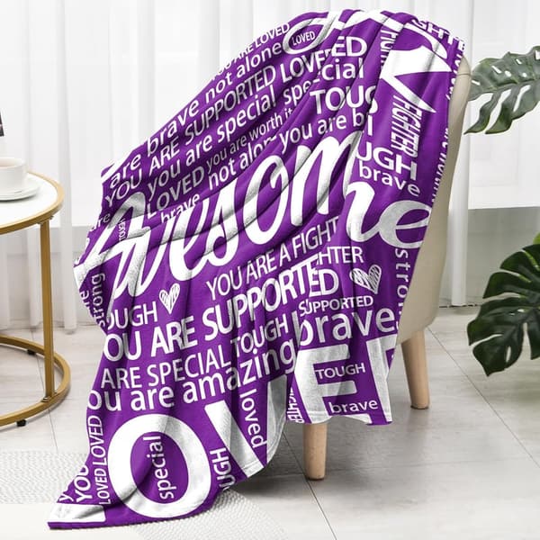 Healing Blanket for Cancer Patients - Soft Comfort Gift for Women