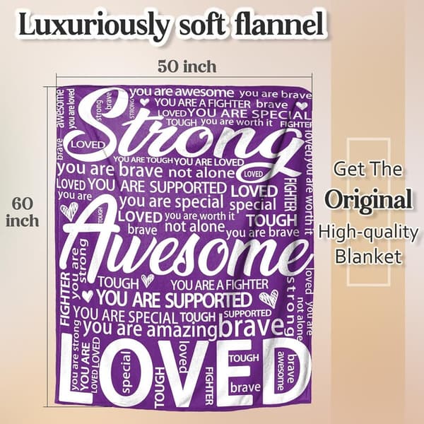 Healing Blanket for Cancer Patients - Soft Comfort Gift for Women