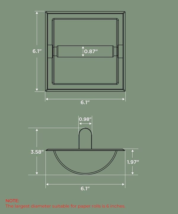 Stainless Steel Wall-Mounted Toilet Paper Holder - Brushed Nickel