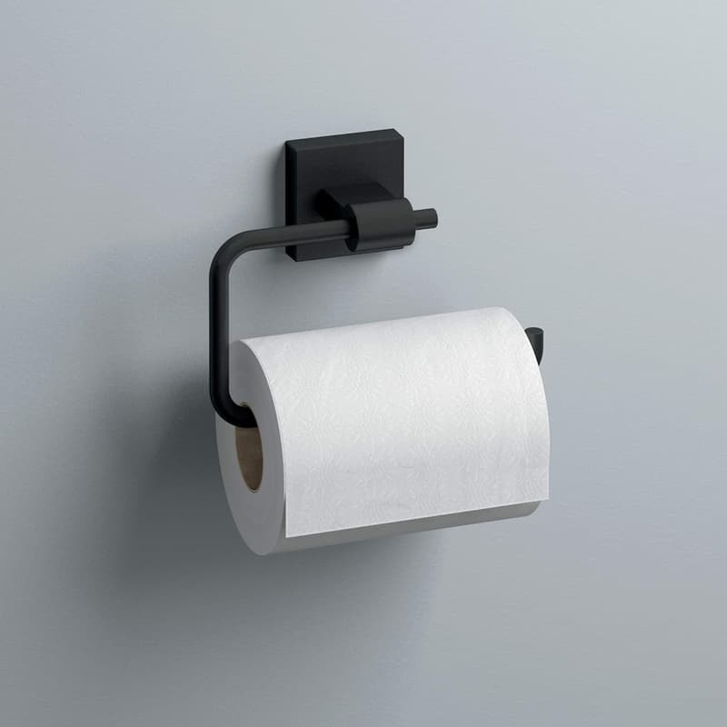 Matte Black Toilet Paper Holder for Bathroom Organization