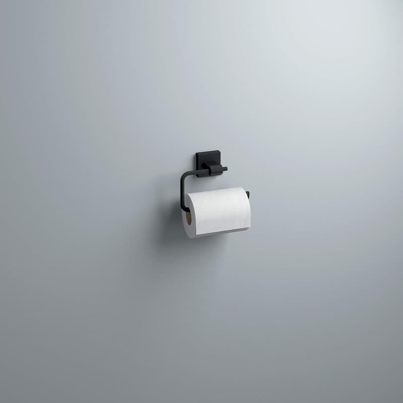 Matte Black Toilet Paper Holder for Bathroom Organization
