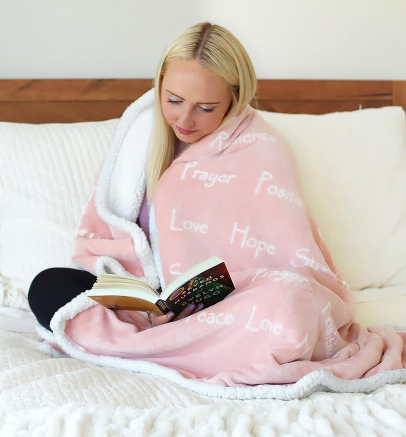 Get Well Blanket - Plush Support for Women, 50 x 65 (Pink)