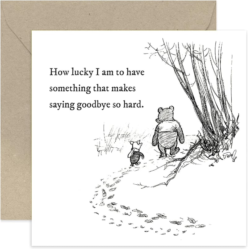 Winnie The Pooh Friendship Card - Thinking of You Sympathy