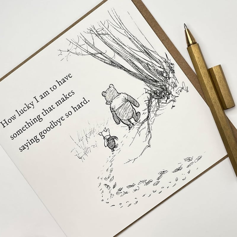 Winnie The Pooh Friendship Card - Thinking of You Sympathy