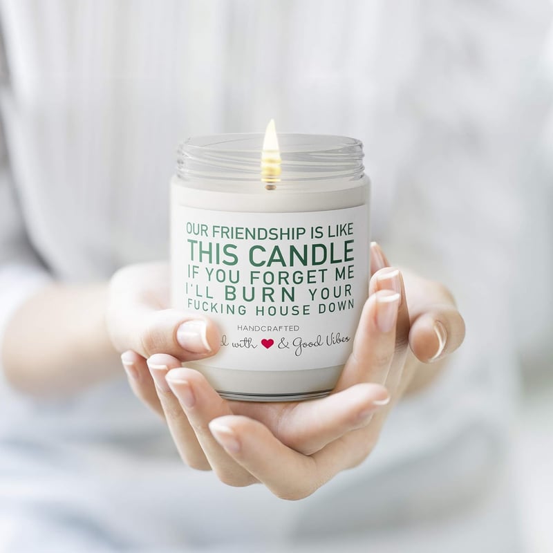 Birthday Gift for Women - 9 oz Soy Wax Candle, Raspberry Vanilla