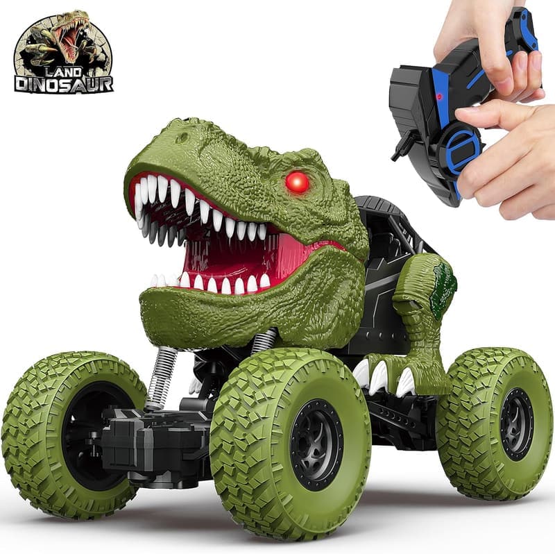 All-Terrain Remote Control Dinosaur Truck for Kids Ages 3-12