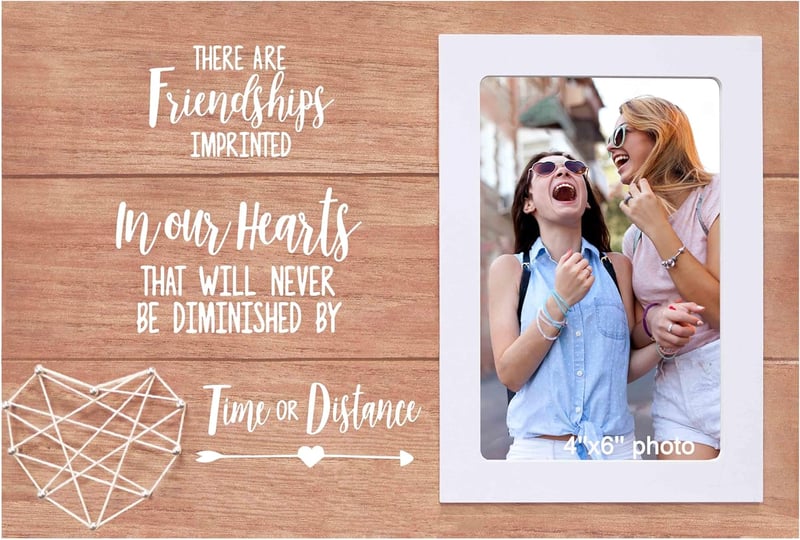 Long Distance Friendship Gift - Wooden Picture Frame for 6