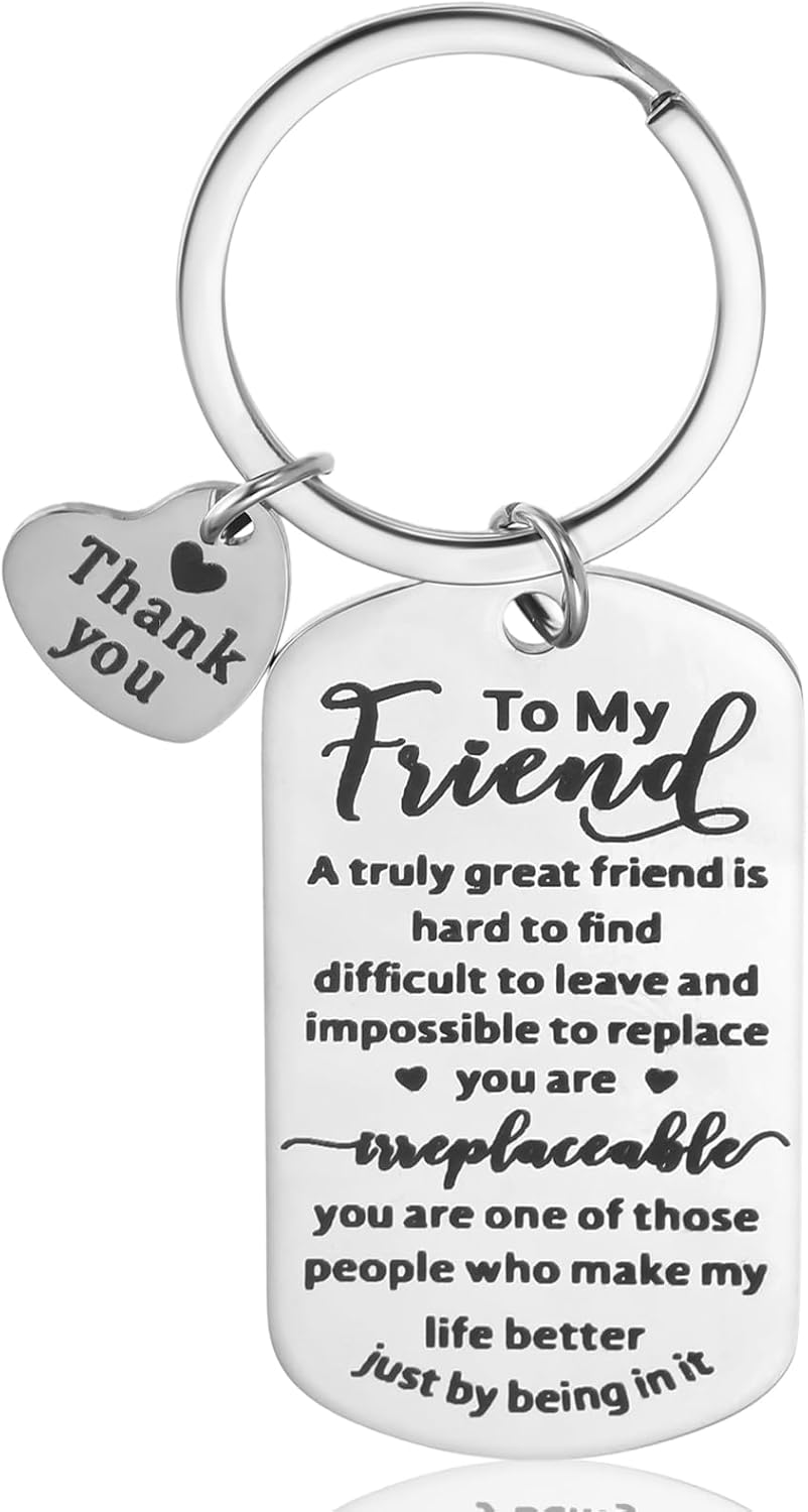 Friendship Keychain - Best Friend Birthday Gift for Women