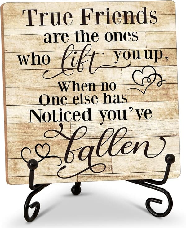 Motivational Wood Plaque for Women's Desk Decor Gift