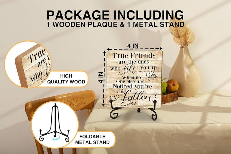 Motivational Wood Plaque for Women's Desk Decor Gift