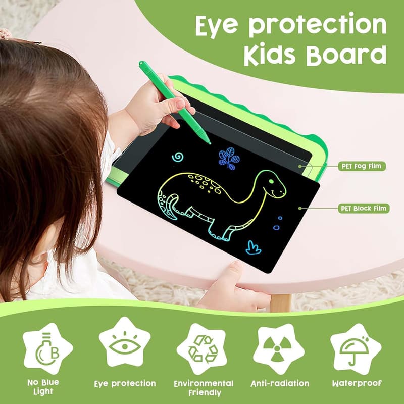 Kids' LCD Doodle Pad with Dinosaur Design, 8.5 Inch