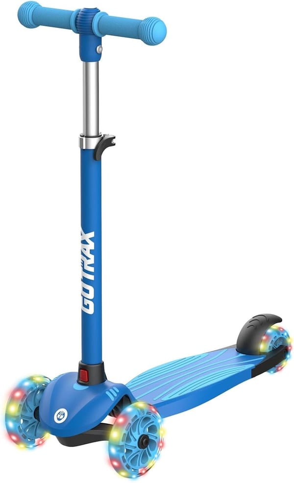 Kids 3-Wheel Kick Scooter with LED Wheels & Adjustable Height