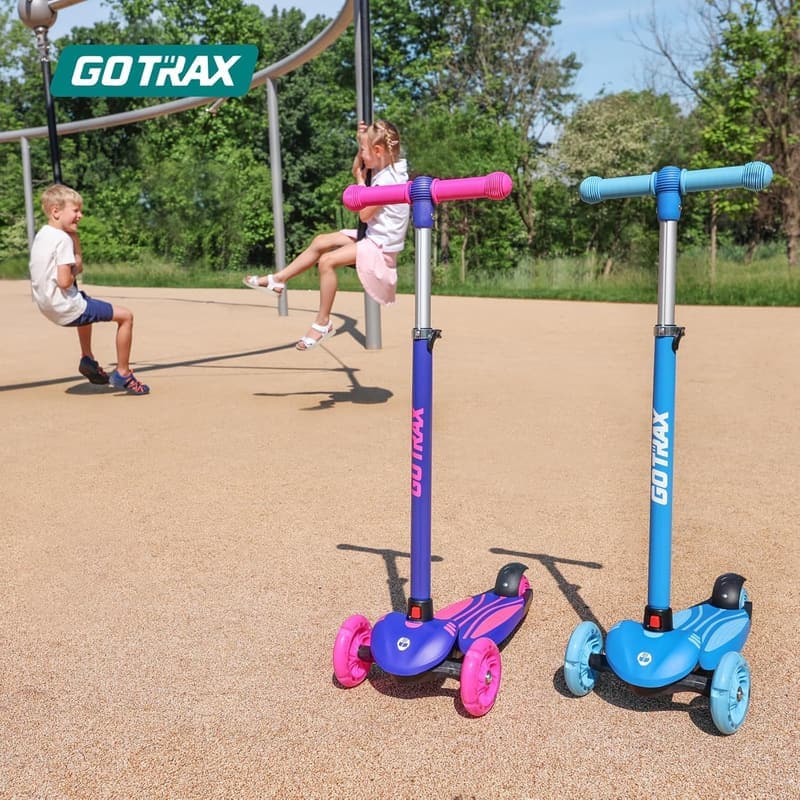 Kids 3-Wheel Kick Scooter with LED Wheels & Adjustable Height